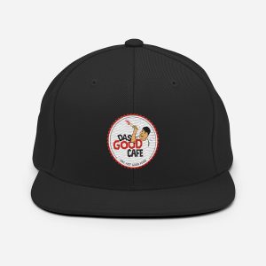 Das Good Cafe Embroidered Snapback Hat Black - Front view