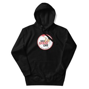 das good cafe pullover hoodie in black