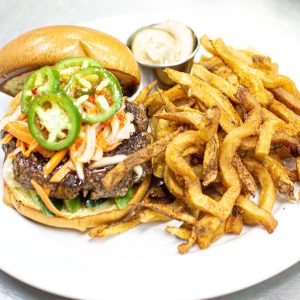 banh mi burger by Das Good Cafe in Philly